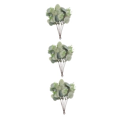Amosfun 18pcs Decorative Eucalyptus Cutting Simulated Greenery Stems for Home and Wedding Decor Premium Floral Arrangement for Use