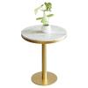 Gaommini Round Bar Table Marble Top Side Table and Gold Metal Frame, Pub Table Dining Table for Living Room Bistro Cocktail Bedroom Balcony End Table (Size : Height 75cm) view 1