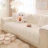 Thick Rabbit Plush Sofa Cover, 1 2 3 Seater Funnyfuzzy Couch Cover, Non Slip Sofa Cushion Covers, Super Soft Sofa Slipcover Furniture Protector Pet Mat Bed Couch Cover ( Color : White , Size : 70*180c view 1