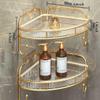 VENBER Shower Shelf No Drilling Corner Acrylic Shower Basket Corner, 2 Pack Shower Shelf Hanging for Tile Walls, Wall Mounted Transparent Shower Shelves for The Shower & Kitchen,C view 2