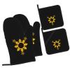 3 Stars and Sun Filipino Philippines Flag Premium Heat Resistant Oven Mitts Pot Holders Baking 4-Piece Set view 2