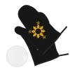 3 Stars and Sun Filipino Philippines Flag Premium Heat Resistant Oven Mitts Pot Holders Baking 4-Piece Set view 3