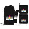 Heteroflexible Pride Flag LGBTQ Premium Heat Resistant Oven Mitts Pot Holders Baking 4-Piece Set view 1