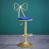 Barstools Ergonomic Modern Design Chair with Metal Base, Adjustable Swivel Bar Stool Stool, Velvet Counter Height Bar Stools Chairs (Blue 45cm) view 1