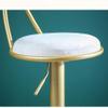 Barstools Ergonomic Modern Design Chair with Metal Base, Adjustable Swivel Bar Stool Stool, Velvet Counter Height Bar Stools Chairs (Blue 45cm) view 3