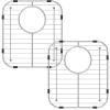 Homics Bottom of Sink Protector Rack, Stainless Steel 13.2"x11.6" Sink Grid Dish Drying Rack Grate with Rear Drain Hole 2 Packs view 1