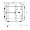 Homics Bottom of Sink Protector Rack, Stainless Steel 13.2"x11.6" Sink Grid Dish Drying Rack Grate with Rear Drain Hole 2 Packs view 2
