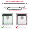 Homics Bottom of Sink Protector Rack, Stainless Steel 13.2"x11.6" Sink Grid Dish Drying Rack Grate with Rear Drain Hole 2 Packs view 3
