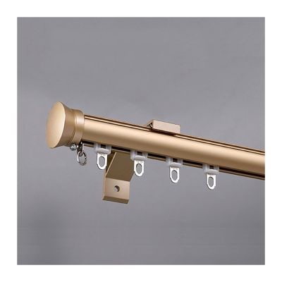 Curtain Track, Aluminum Curtain Rails System, Wall Mount Curtain Rods, Room Divider-Curtain Track Rail, For Bedroom, Living Room, Kitchen, Bathroom(Gold A,0.9m/3ft)