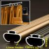 Curtain Track, Aluminum Curtain Rails System, Wall Mount Curtain Rods, Room Divider-Curtain Track Rail, For Bedroom, Living Room, Kitchen, Bathroom(Black A,1.1m/3.6ft) view 3