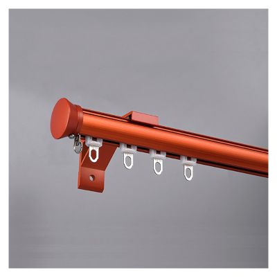Curtain Track, Aluminum Curtain Rails System, Wall Mount Curtain Rods, Room Divider-Curtain Track Rail, For Bedroom, Living Room, Kitchen, Bathroom(Orange A,1.4m/4.6ft)
