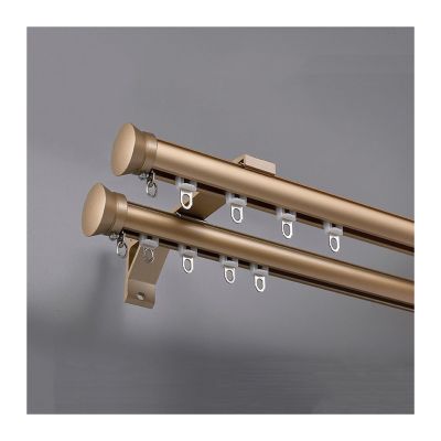 Curtain Track, Aluminum Curtain Rails System, Wall Mount Curtain Rods, Room Divider-Curtain Track Rail, For Bedroom, Living Room, Kitchen, Bathroom(Gold B,6m/20ft/4 * 1.5m)