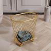 Iron Scandinavian Dirty Clothes Basket, Bathroom Laundry Basket, Clothes and Toys Storage Blue, Dirty Clothes Storage Frame view 2