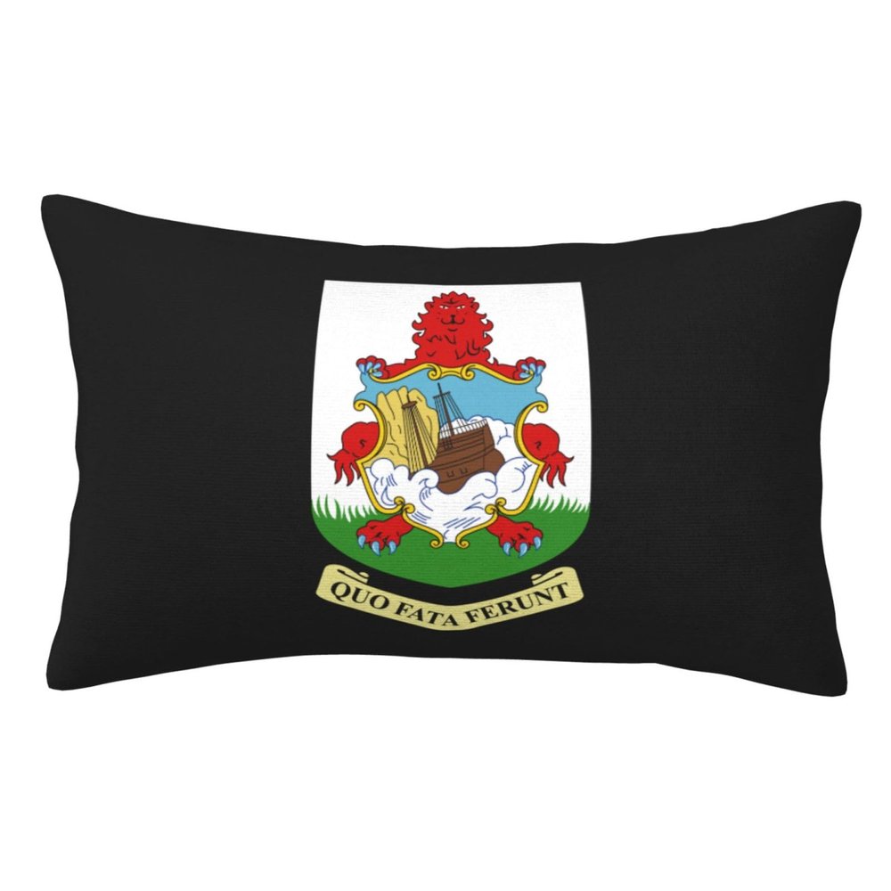 axxor Coat of Arms of Bermuda Couch Pillow Covers Soft Cozy Rectangle Pillow Covers Home Decor, for Sofa Bed Living Room 16"x24"