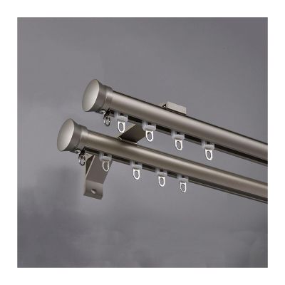 Curtain Track, Aluminum Curtain Rails System, Wall Mount Curtain Rods, Room Divider-Curtain Track Rail, For Bedroom, Living Room, Kitchen, Bathroom(Gray B,0.9m/3ft)
