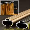 Curtain Track, Aluminum Curtain Rails System, Wall Mount Curtain Rods, Room Divider-Curtain Track Rail, For Bedroom, Living Room, Kitchen, Bathroom(Black B,3m/10ft/2 * 1.5m) view 3