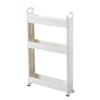 3 Tier Slim Rolling Storage Cart Floor Small Cabinet Bathroom Organizer Kitchen Storage Shelf, Laundry Room Organization Narrow Shelf Side Storage Cabinet for Small Space (Color : 3.5in) view 1