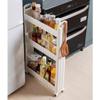 3 Tier Slim Rolling Storage Cart Floor Small Cabinet Bathroom Organizer Kitchen Storage Shelf, Laundry Room Organization Narrow Shelf Side Storage Cabinet for Small Space (Color : 3.5in) view 2