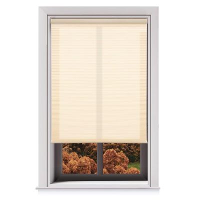 Changshade Light Filtering Cellular Shades Blinds for Indoor Windows Door Cordless, Honeycomb Blind 1" Pull Down Pleated No Drill Tools Easy Install, Shade Size 53.5" Width36" Height, Beige