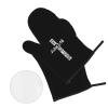 Rqwaaed Religious Cross John 3-16 Premium Heat Resistant Oven Mitts Pot Holders Baking 4-Piece Set view 3