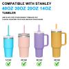 8PCS Color Replacement Straws for Stanley Owala Simple Modern, Alwenid Reusable Glitter Clear Stainless Steel Straws Accessories for Tumbler Mug Cup, BPA Free and Dishwasher Safe(7*Tritan+1*Metal) view 4