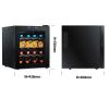 GagalU 48 liters Wine Cooler 16 Bottle Wine Fridge with Avoid Light and Heat Insulation Wine Cellars Transparent Glass Touch Control Low Noise Operation Built in or Freestanding view 3