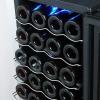 GagalU 28 Bottle Compressor Wine Cooler Refrigerator Freestanding Quiet Operation Wine Fridges Cellar Digital Touch Display Anti Light Finish Auto-Defrost Double-Layer Glass Door view 2