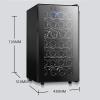 GagalU 28 Bottle Compressor Wine Cooler Refrigerator Freestanding Quiet Operation Wine Fridges Cellar Digital Touch Display Anti Light Finish Auto-Defrost Double-Layer Glass Door view 3