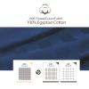 100% Egyptian Cotton Pillow Protectors Set of 2, 600 Thread Count King Size Bed Pillow Cases with Zipper, Sateen Weave Cooling Pillow Cover Quiet and Breathable Easy Care (2PCS, Striped Navy Blue) view 2