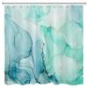 HVEST Marble Shower Curtain Set Teal Blue Abstract Marble Luxury Bathroom Sets with Shower Curtain and Rugs,Modern Minimalist Shower Curtain Bathroom Decorations,70L X 70W inches view 4
