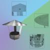 Cone Top Chimney Cap, Stainless Steel Chimney Cap, Rain and Snow Cap - Exhaust Pipe End - Vent Cover/Cap, Exhaust Hood, Metal Chimney Cap with Bird Guard,Chimney Cover ( Size : D16cm*30cm/6.3in*11.81i view 3