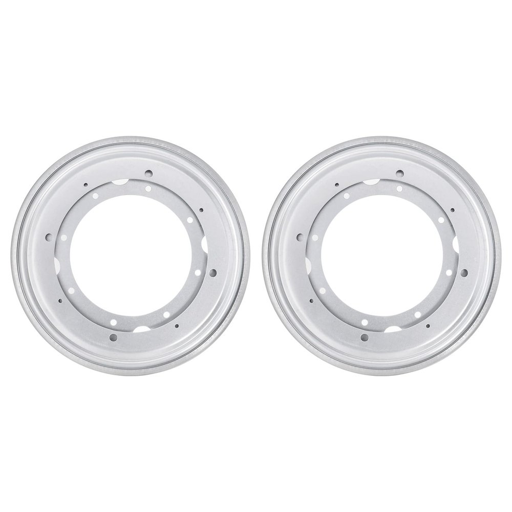 uxcell Lazy Susan Hardware, 2Pcs 12 Inch - Iron Round Ball Bearing Rotating Swivel Plate, Lazy Susan Turntable for DVD Tower, Bookshelf (Silver)