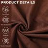 Breling 3 Pcs L Shaped Couch Covers for Sectional Corner Sofa Stretch 5 Seat Washable Corner Sofa Slipcover Sectional Couch Protector for Living Room(Brown,Milk Silk) view 4