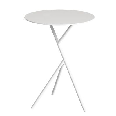 CMYAOYC Round Small End Tables for Small Spaces, Bedroom Living Room, Simple Night Stand, Easy Assembly End Tables, Small Side Table Stand (Color : White, Size : 45cm)
