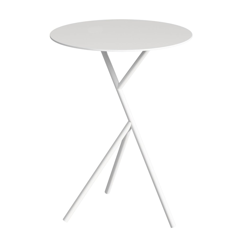 CMYAOYC Round Small End Tables for Small Spaces, Bedroom Living Room, Simple Night Stand, Easy Assembly End Tables, Small Side Table Stand (Color : White, Size : 45cm)