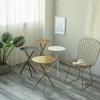 CMYAOYC Round Small End Tables for Small Spaces, Bedroom Living Room, Simple Night Stand, Easy Assembly End Tables, Small Side Table Stand (Color : White, Size : 45cm) view 2