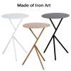 CMYAOYC Round Small End Tables for Small Spaces, Bedroom Living Room, Simple Night Stand, Easy Assembly End Tables, Small Side Table Stand (Color : White, Size : 45cm) view 4