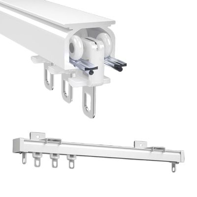 Heavy Duty Curtain Track System , Ceiling Track For Curtains, Aluminium Alloy Ceiling Track For Curtains, Hospital Ceiling Track For Curtains, For Bedroom Living Room Windows ( Color : White , Size :