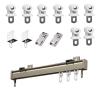 Curtain Track Glider Rail, Curtain Rail With Mute Rollers, Heavy Duty Curtain Track System, Shower Curtains Room Divider, For Bedroom Bay Windows Room Divider Ceilings ( Color : Champagne , Size : 1.5 view 1