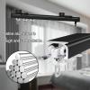 Ceiling Curtain Track, Heavy Duty Aluminium Curtain Track System, Curtain Rail With Mute Rollers, Perfect For Bay Windows, Caravan Curtains, Trailers, Room Dividers ( Color : Champagne , Size : 1.8m/6 view 2