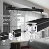 Ceiling Curtain Track, Heavy Duty Aluminium Curtain Track System, Curtain Rail With Mute Rollers, Perfect For Bay Windows, Caravan Curtains, Trailers, Room Dividers ( Color : Champagne , Size : 1.8m/6 view 4