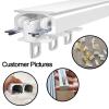 Curtain Track Glider Rail, Curtain Rail With Mute Rollers, Heavy Duty Curtain Track System, Shower Curtains Room Divider, For Curtains Windows Balconies Offices Hotels Clinics ( Color : Black , Size : view 2