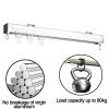 Curtain Track Glider Rail, Curtain Rail With Mute Rollers, Heavy Duty Curtain Track System, Shower Curtains Room Divider, For Curtains Windows Balconies Offices Hotels Clinics ( Color : Black , Size : view 3