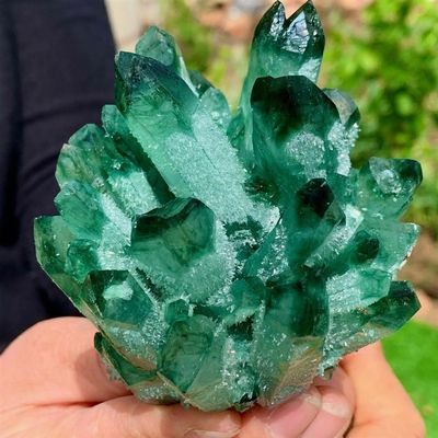 KatLin Natural Green Mirage Crystal Cluster Mineral Healing Jewelry Ornaments (Size : 900-1000g)