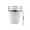 304 Stainless Steel Cups,TTZEZE Metal Cups,Healthy Drinking Cups,Tumbler Pint Cups,Shatterproof Beverage Cups,Unbreakable BPA Free Cups,Durable Cups for Bar Home Restaurant Teahouse 8PCS, 260ml/8.7oz view 2
