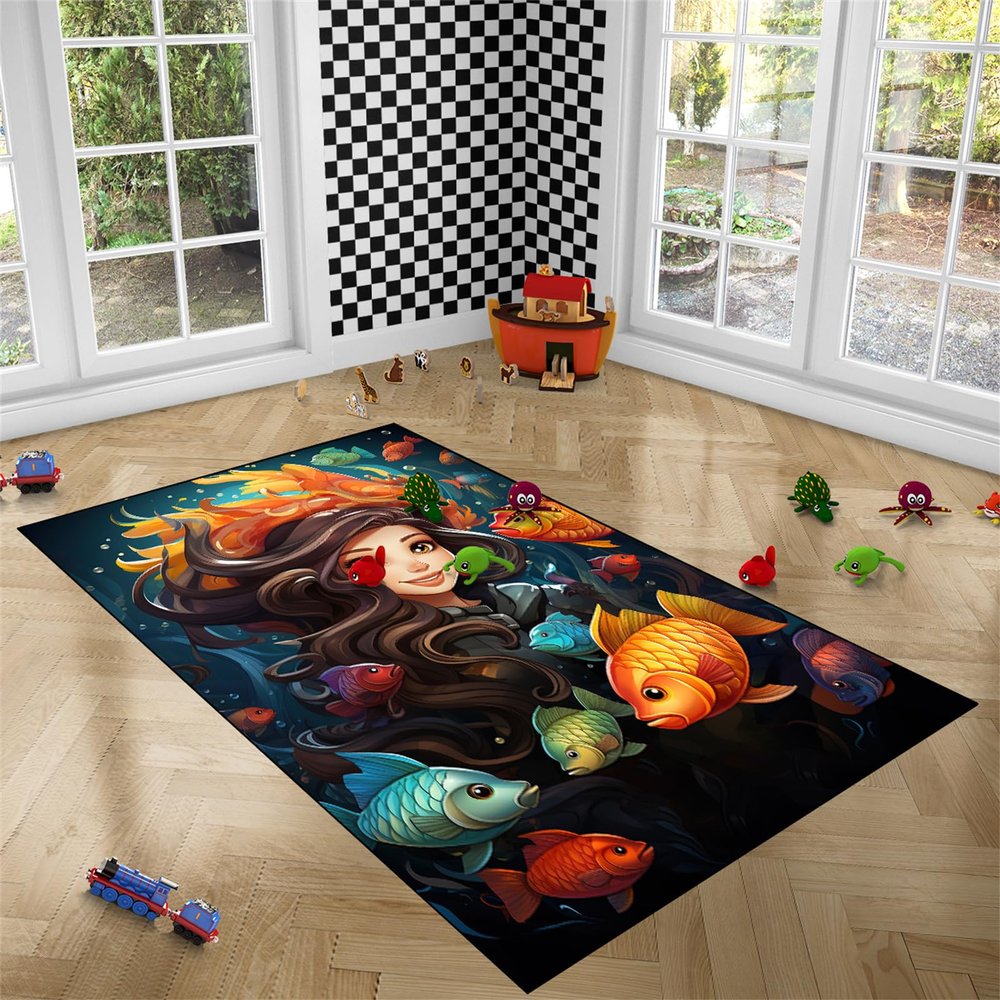 BATATADOCE Kids Rugs for Girls Bedroom - Play Rugs for Kids Playroom Rug for Girls Bedroom for Playrooms Bedrooms Floor Mat,3'4'