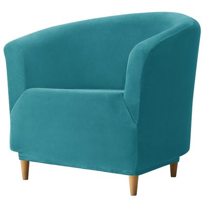 Club Chair Covers Slipcover 1/2 Piece Velvet Tub Chair Covers for Armchairs,Barrel Chair Covers Wing Back High Stretch Sofa Seat Furniture Protector Removable Washable Living Room ( Color : #12 , Size