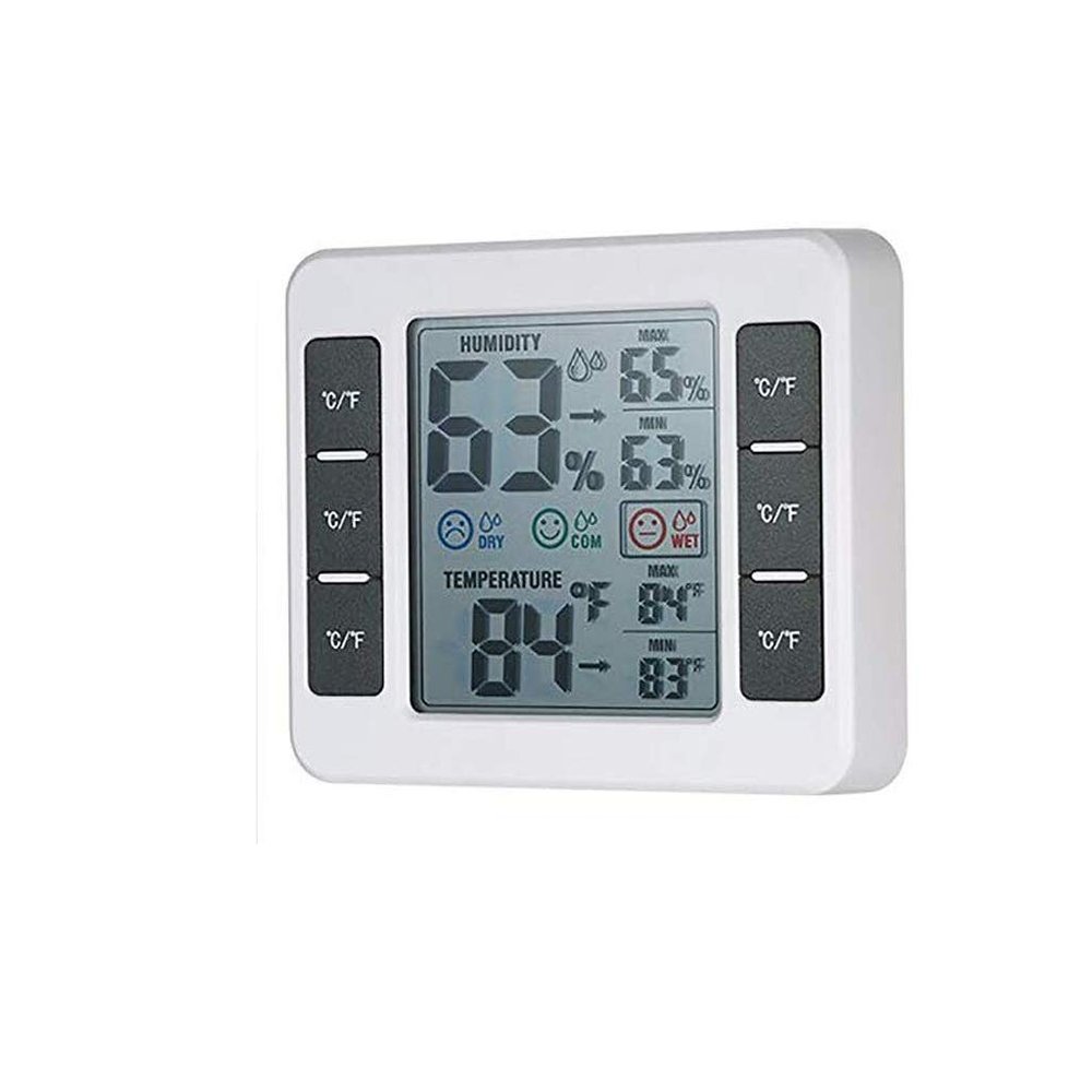 Digital Bathroom Shower Wall Clock, Waterproof Spray, Large Display of Thermo-Hygrometer