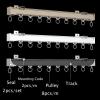 Curtain Track Ceiling Or Wall Mount Curtain Rail Sliders Syatem, Heavy Duty Aluminum Alloy Curtain Track , For Holding Curtain Panels, Room Dividers, Drapes, Straight Curtain Track ( Color : Black (To view 3