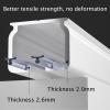 Curtain Track Ceiling Or Wall Mount Curtain Rail Sliders Syatem, Heavy Duty Aluminum Alloy Curtain Track , For Holding Curtain Panels, Room Dividers, Drapes, Straight Curtain Track ( Color : Black (To view 4
